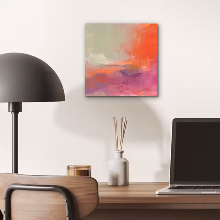 Kunst - Vloeiend - Overgangen - Oranje aluminium wit klein -sfeer5