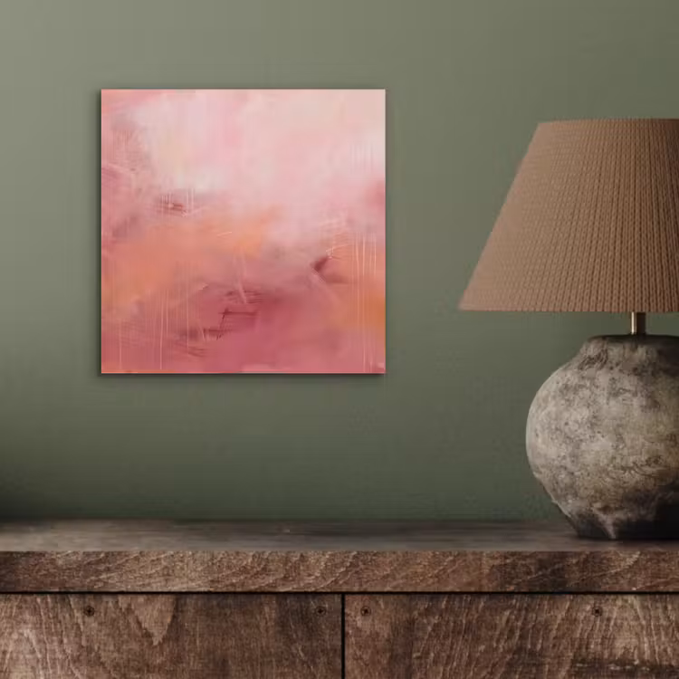 Kunst - Vloeiend - Pastel - Abstract aluminium wit klein -sfeer2