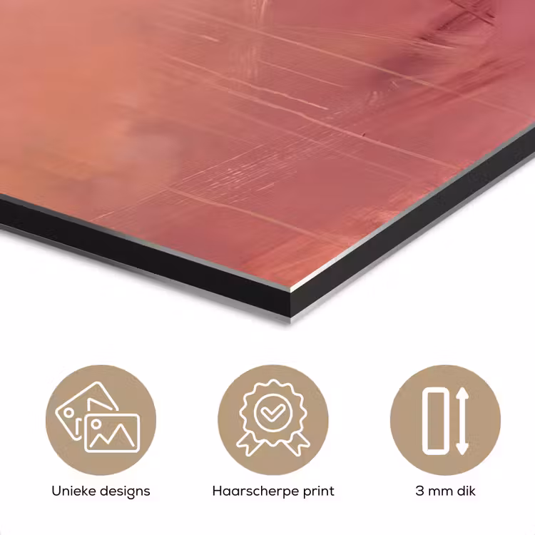 Kunst - Vloeiend - Pastel - Abstract aluminium wit klein -closeup_NL
