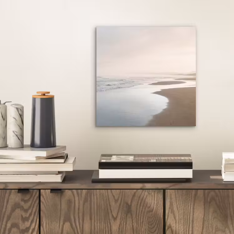 Kustlijn - Strand - Oceaan aluminium wit klein -sfeer1