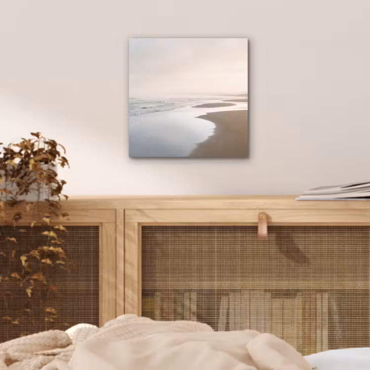 Kustlijn - Strand - Oceaan aluminium wit klein -sfeer3