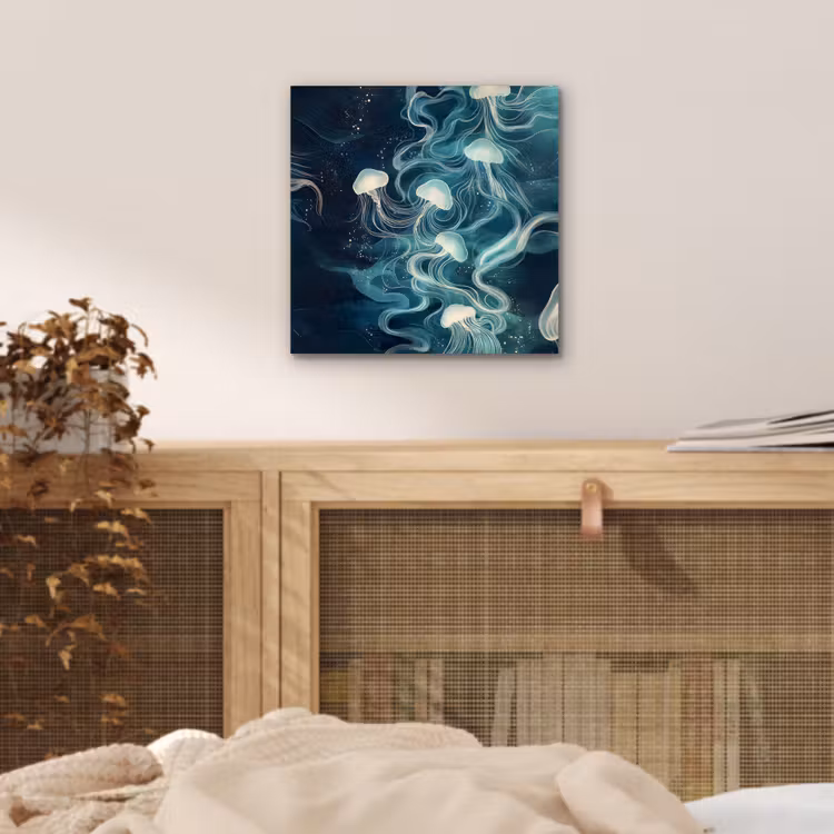 Kwallen - Zee - Wit - Golven aluminium wit klein -sfeer3