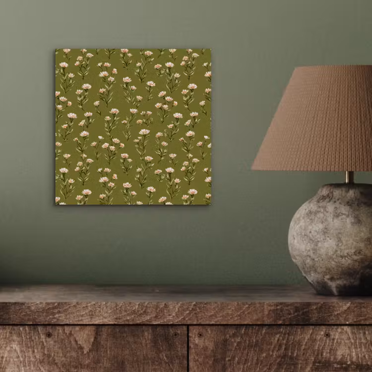 Landelijk - Bloemen - Groen aluminium wit klein 46 -sfeer2