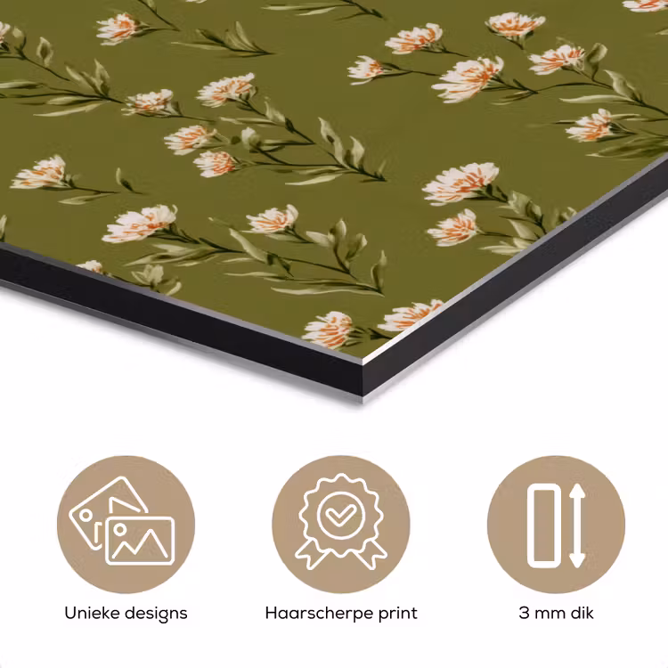 Landelijk - Bloemen - Groen aluminium wit klein 46 -closeup_NL