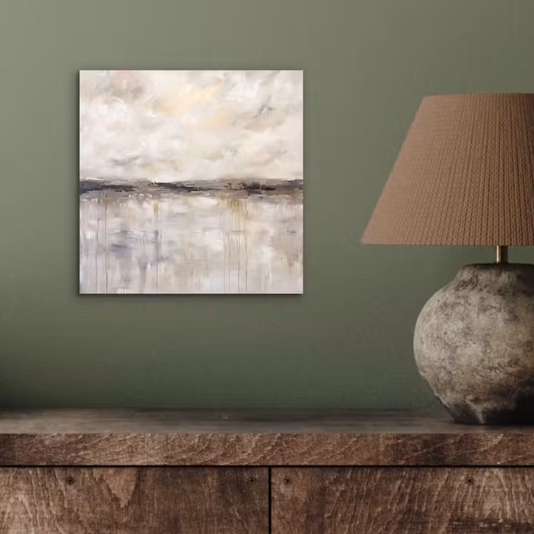 Landschap - Horizon - Natuur - Abstract - Neutraal aluminium wit klein -sfeer2