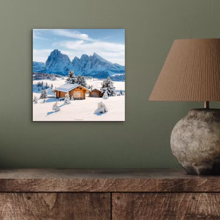 Landschap - Winter - Sneeuw aluminium wit klein -sfeer2