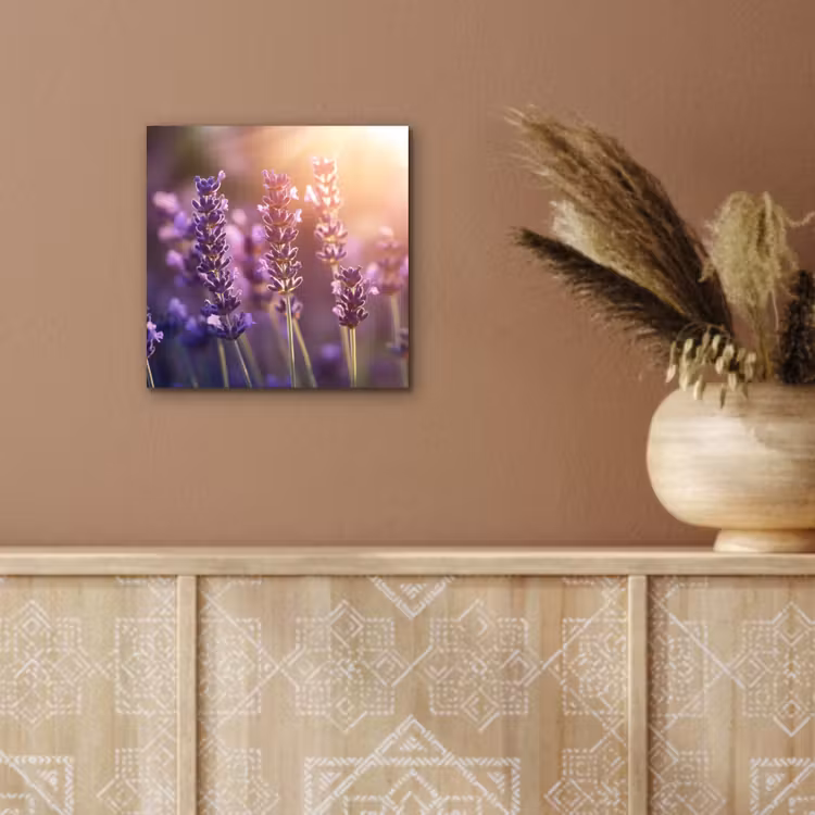 Lavendelbloemen - Paars - Zonlicht aluminium wit klein -sfeer4