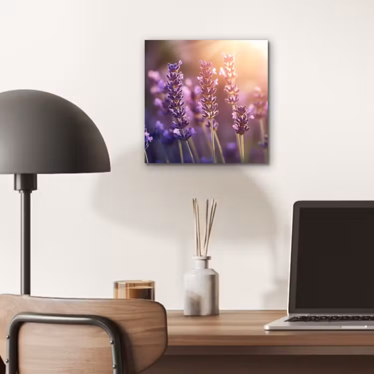 Lavendelbloemen - Paars - Zonlicht aluminium wit klein -sfeer5