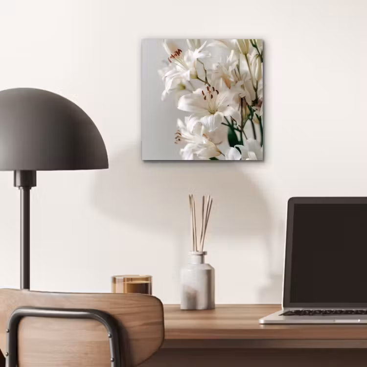 Lelies - Boekte - Wit - Meeldraden aluminium wit klein -sfeer5