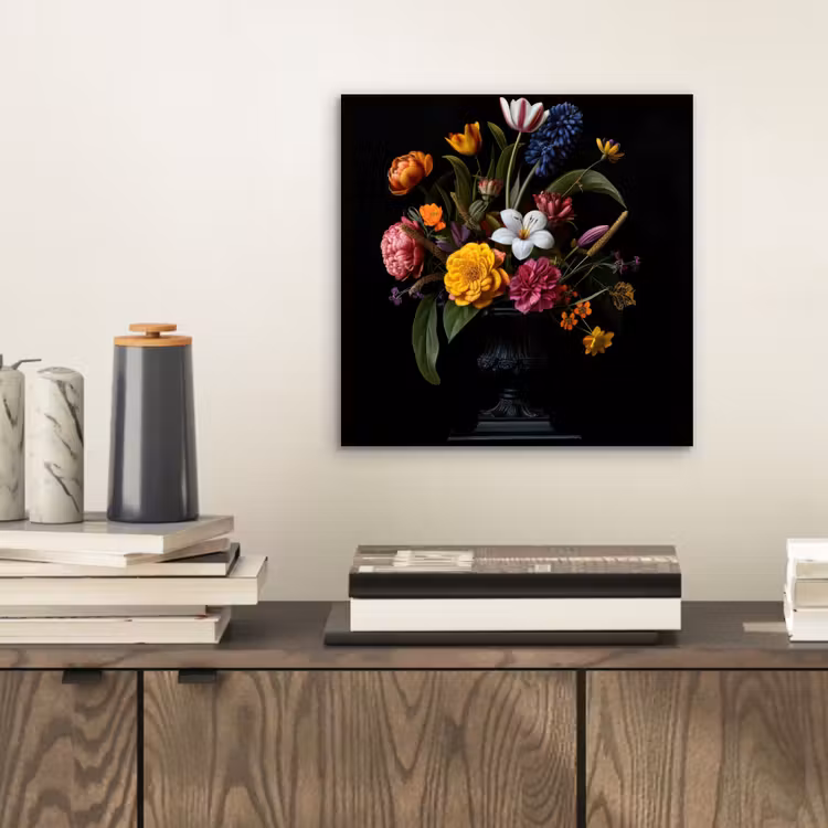 Lente - Bloemen - Klassiek - Vaas aluminium wit klein -sfeer1