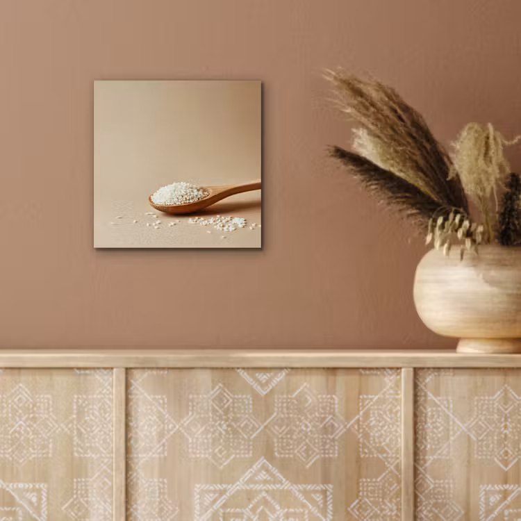 Lepel - Rijst - Hout - Beige aluminium wit klein -sfeer4