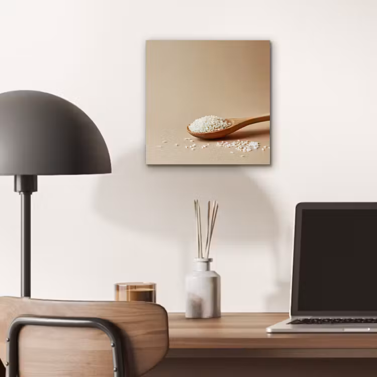 Lepel - Rijst - Hout - Beige aluminium wit klein -sfeer5