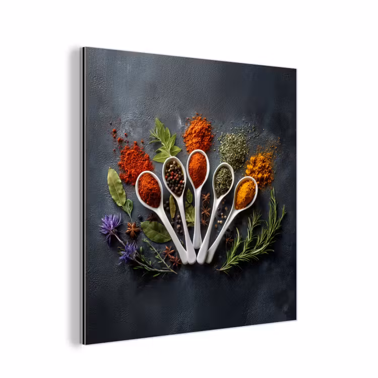 Lepels - Wit - Poeder - Kruiden aluminium wit klein -3d