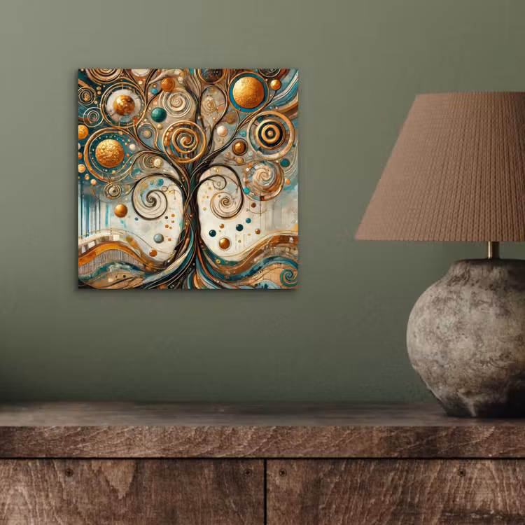 Levensboom - Boom - Abstract - Modern aluminium wit klein -sfeer2