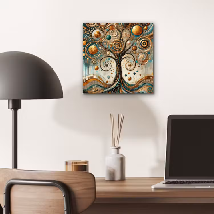 Levensboom - Boom - Abstract - Modern aluminium wit klein -sfeer5
