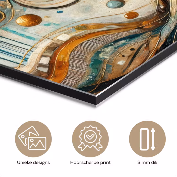 Levensboom - Boom - Abstract - Modern aluminium wit klein -closeup_NL