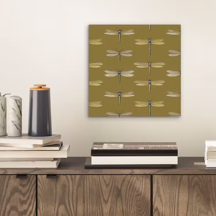Libellen - Patroon - Groen aluminium wit klein 46 -sfeer1
