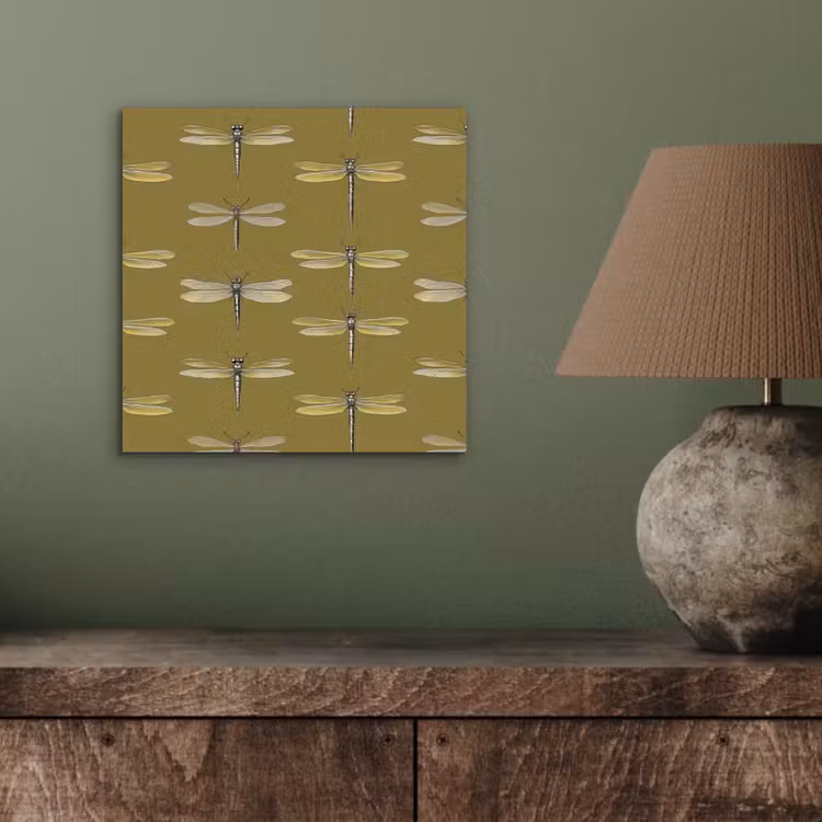 Libellen - Patroon - Groen aluminium wit klein 46 -sfeer2