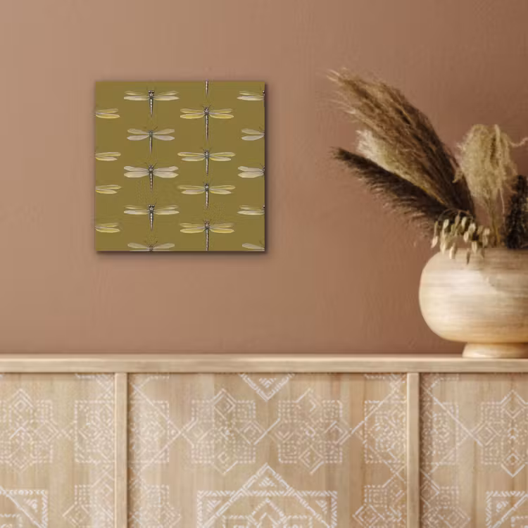 Libellen - Patroon - Groen aluminium wit klein 46 -sfeer4