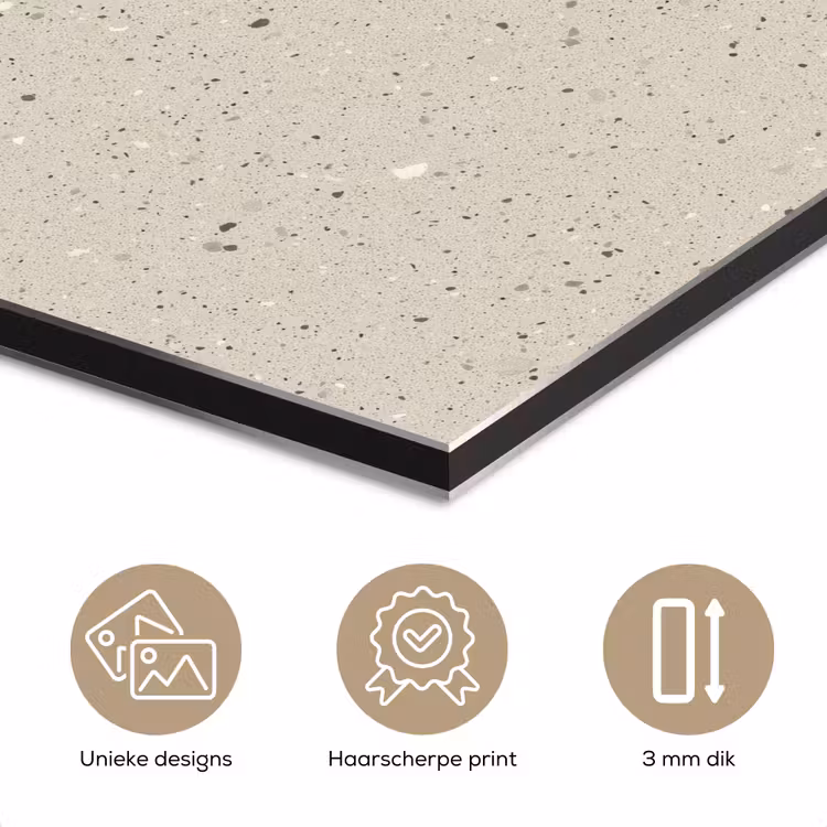 Lichtbeige - Terrazzo - Grijs aluminium wit klein 46 -closeup_NL