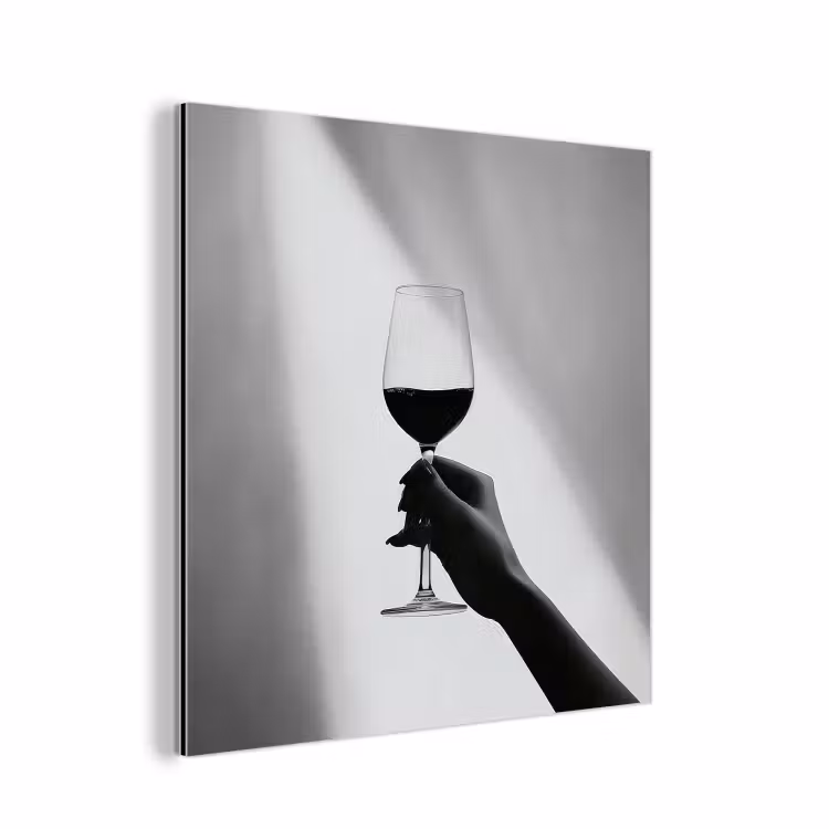 Lichtinval - Wijn - Rood - Glas aluminium wit klein -3d