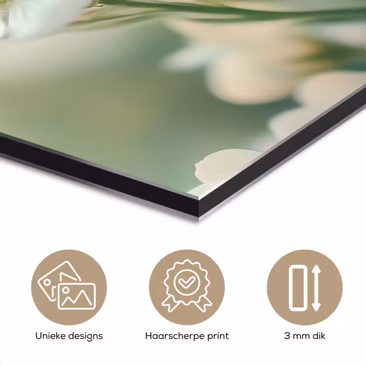 Lieveheersbeestje - Bloemen - Wit aluminium wit klein -closeup_NL