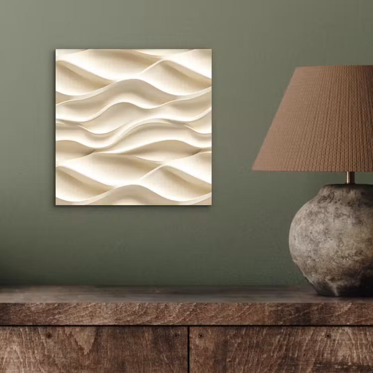Lijnen - Golvend - Crème aluminium wit klein 46 -sfeer2