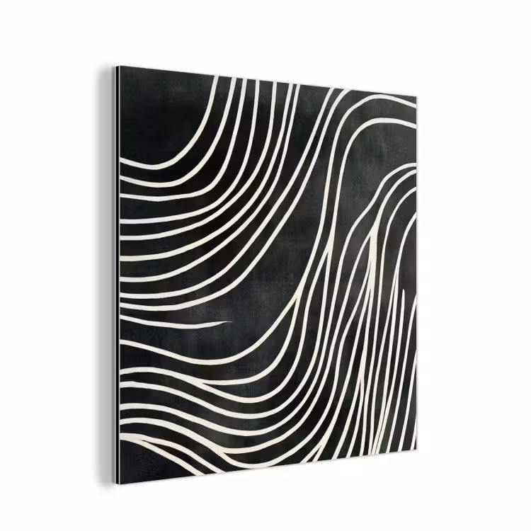Lijnen - Patroon - Abstract - Wit aluminium wit klein -3d