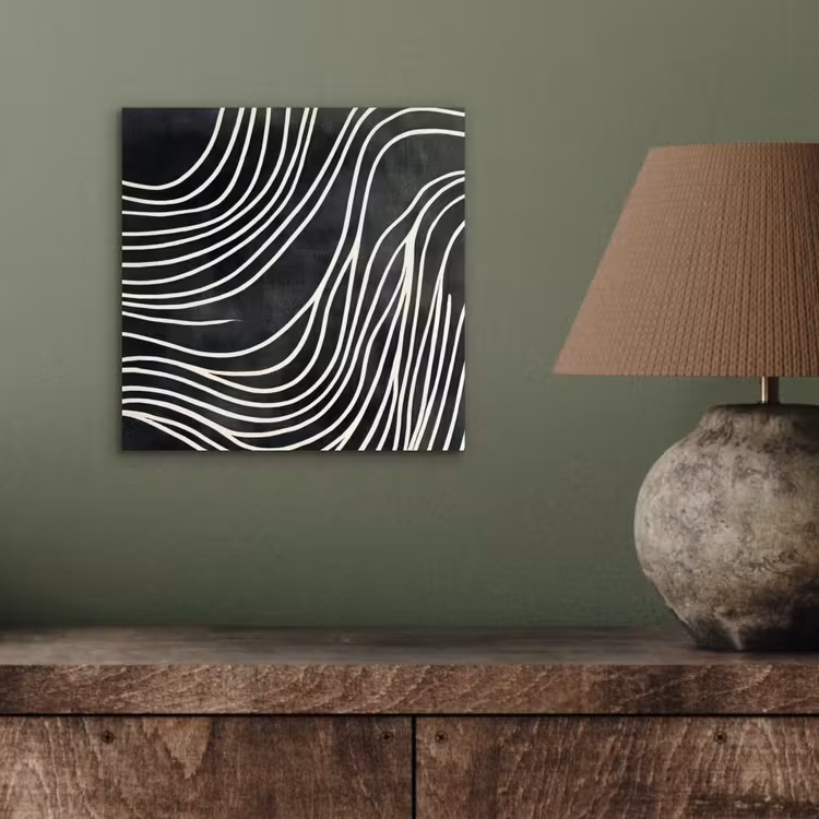 Lijnen - Patroon - Abstract - Wit aluminium wit klein -sfeer2