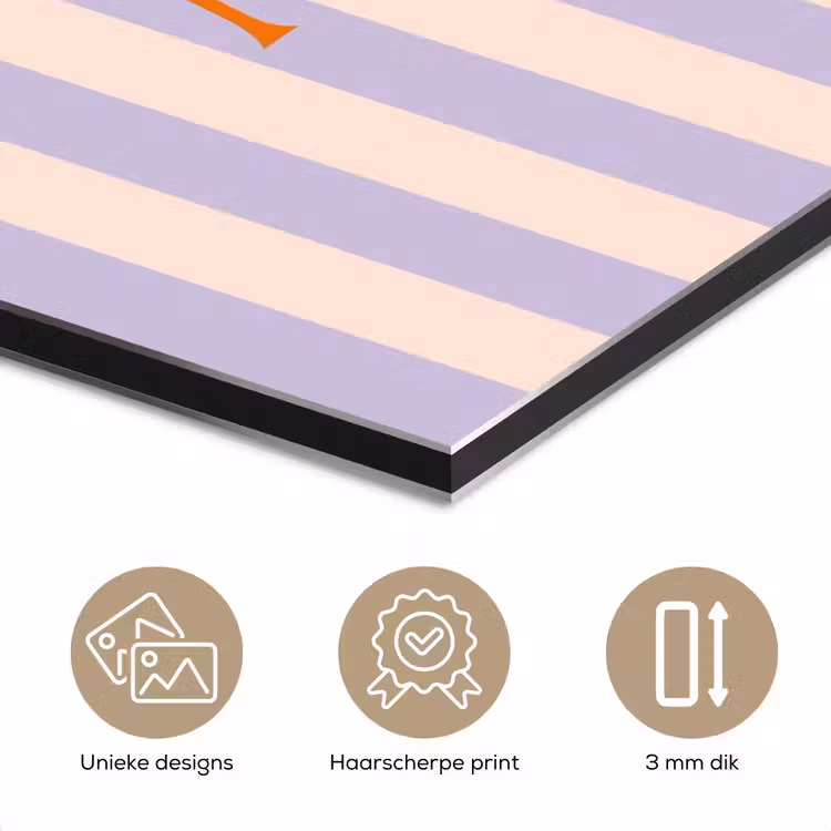 Lila - Oranje - Strepen - Amour aluminium wit klein -closeup_NL