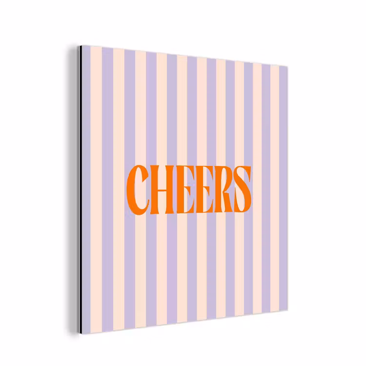 Lila - Oranje - Strepen - Cheers aluminium wit klein -3d