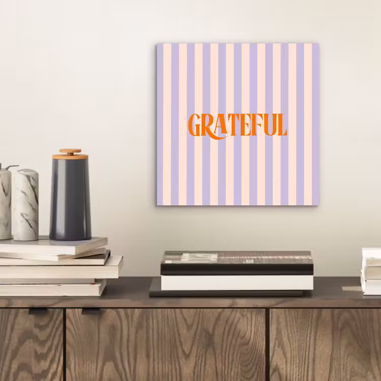 Lila - Oranje - Strepen - Grateful aluminium wit klein -sfeer1
