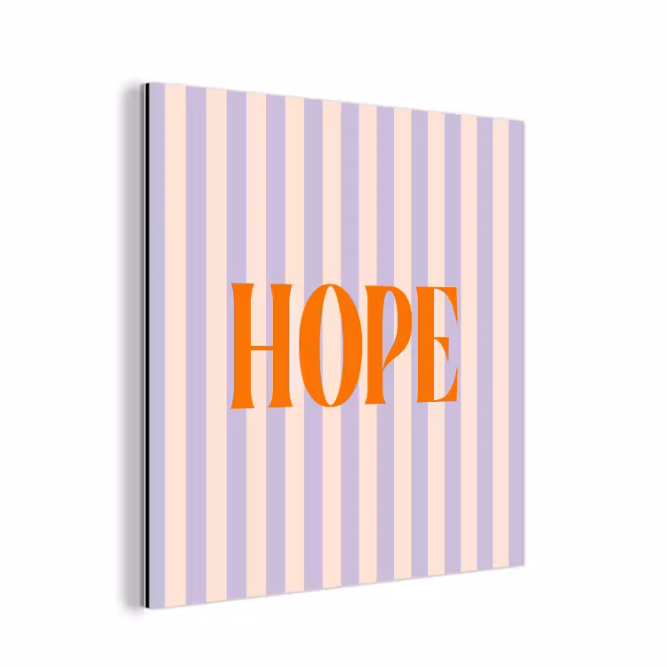 Lila - Oranje - Strepen - Hope aluminium wit klein -3d