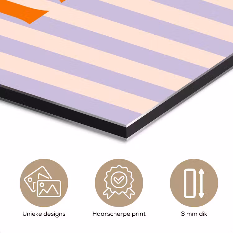 Lila - Oranje - Strepen - Hope aluminium wit klein -closeup_NL