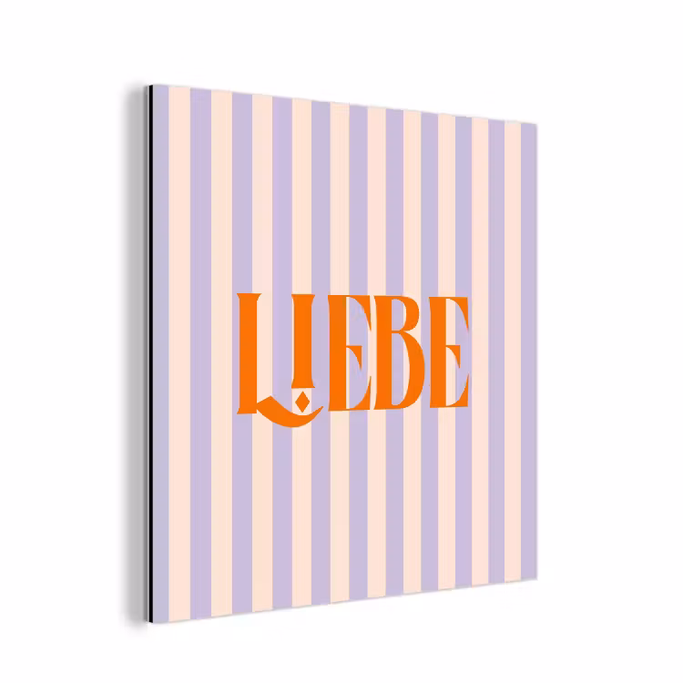 Lila - Oranje - Strepen - Liebe aluminium wit klein -3d
