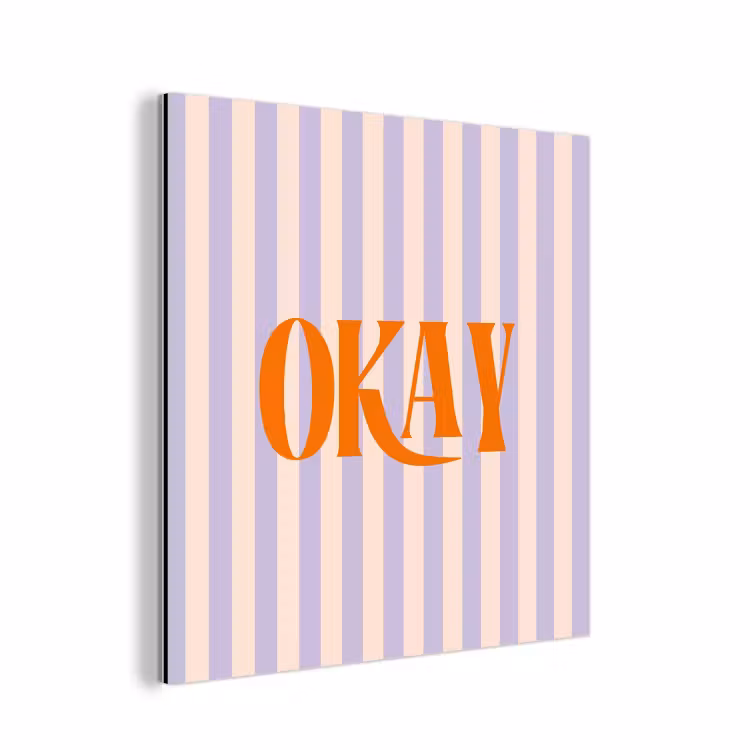Lila - Oranje - Strepen - Okay aluminium wit klein -3d