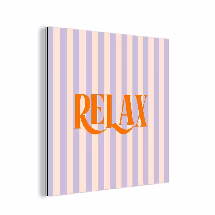 Lila - Oranje - Strepen - Relax aluminium wit klein -3d