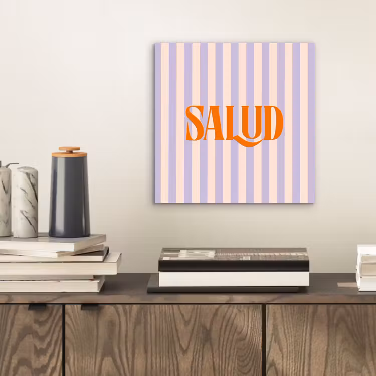 Lila - Oranje - Strepen - Salud aluminium wit klein -sfeer1
