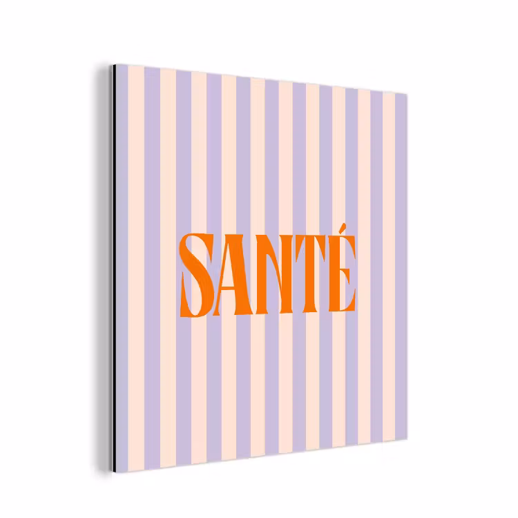 Lila - Oranje - Strepen - Santé aluminium wit klein -3d