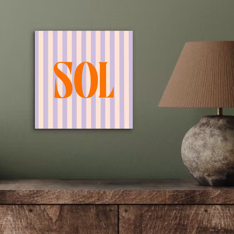 Lila - Oranje - Strepen - Sol aluminium wit klein -sfeer2