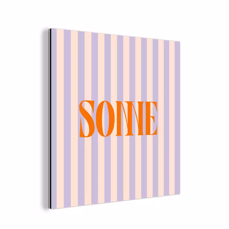 Lila - Oranje - Strepen - Sonne aluminium wit klein -3d