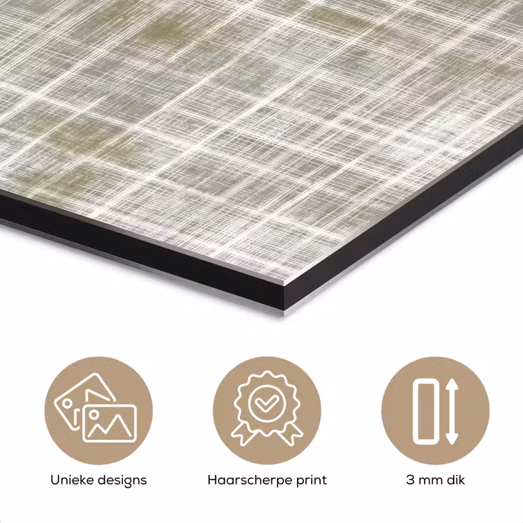Linnen - Patroon - Groen aluminium wit klein 46 -closeup_NL