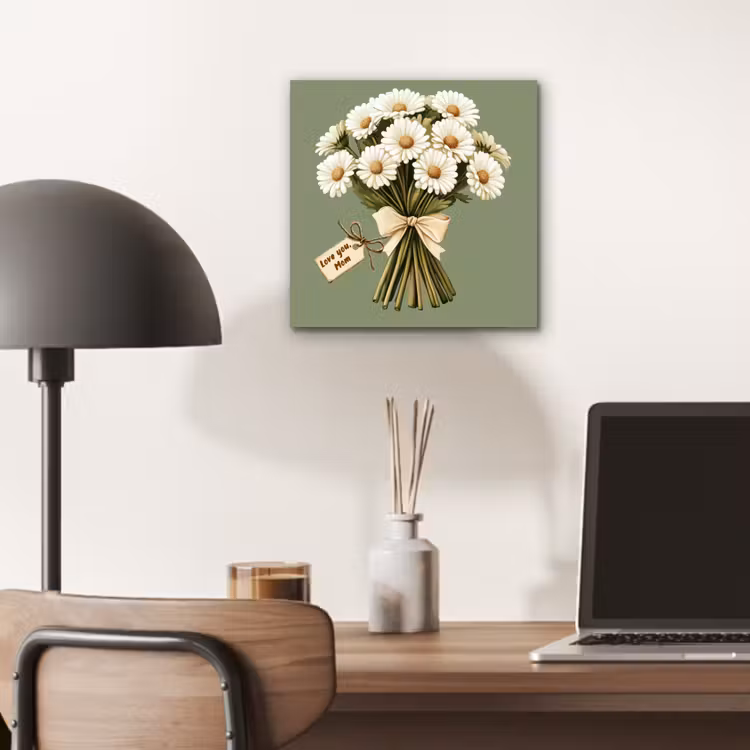 Lint - Boeket - Groen - Quote aluminium wit klein -sfeer5