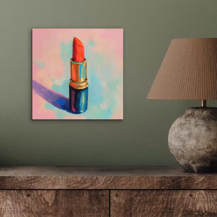 Lippenstift - Rood - Penseelstreken aluminium wit klein -sfeer2