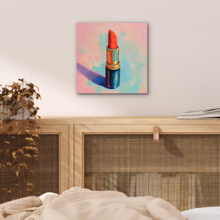 Lippenstift - Rood - Penseelstreken aluminium wit klein -sfeer3