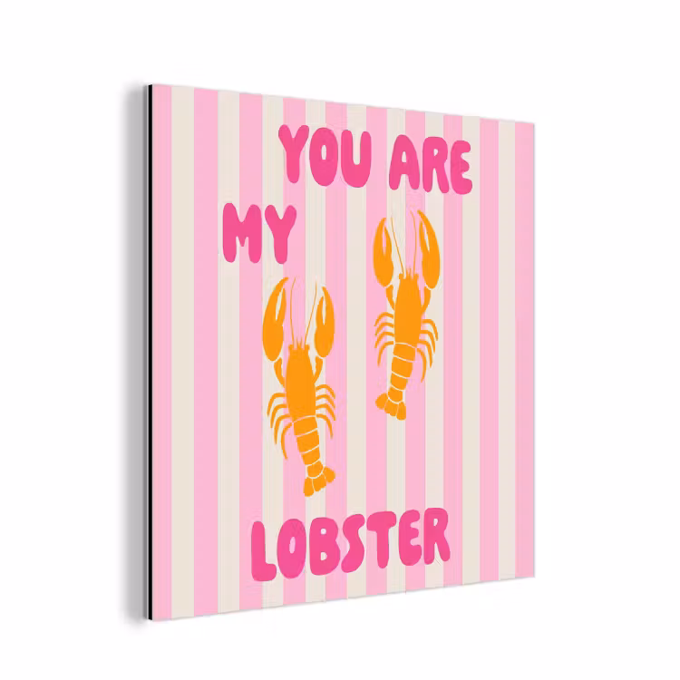 Lobster - Love - Valentijn aluminium wit klein -3d