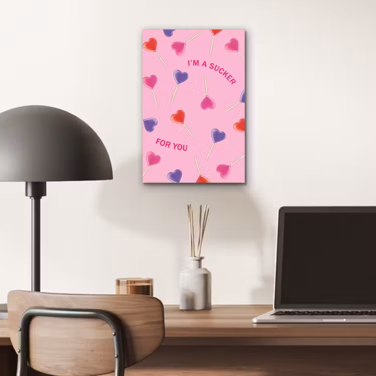 Lolly - Valentijn - Illustratie - Snoep aluminium wit klein -sfeer5