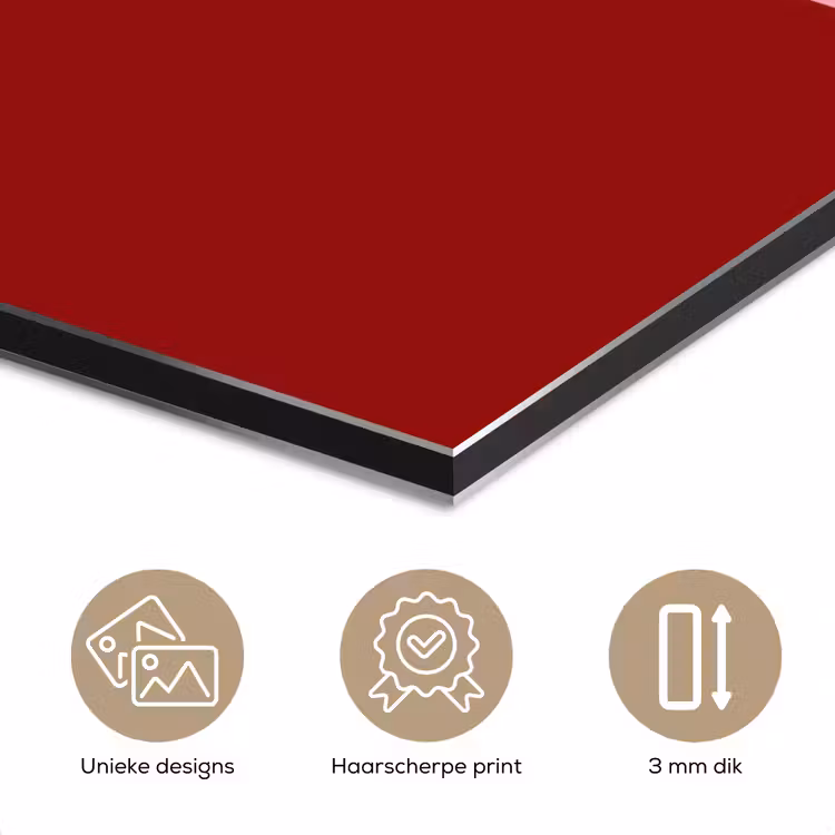 Love - Hart - Rood aluminium wit klein -closeup_NL