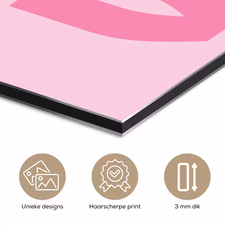Love - Roze - Hart - Valentijn aluminium wit klein -closeup_NL