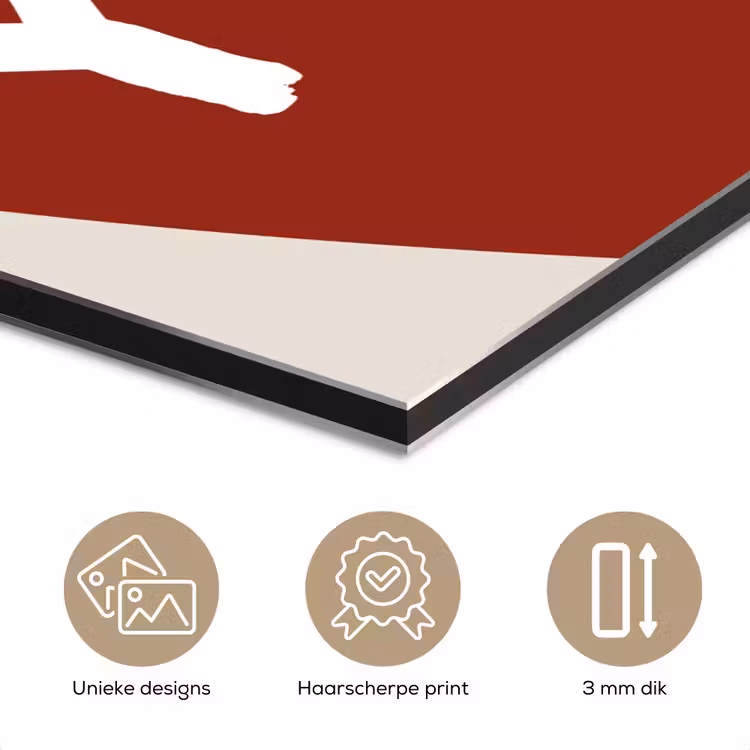 Loveyou - Hart - Rood aluminium wit klein -closeup_NL